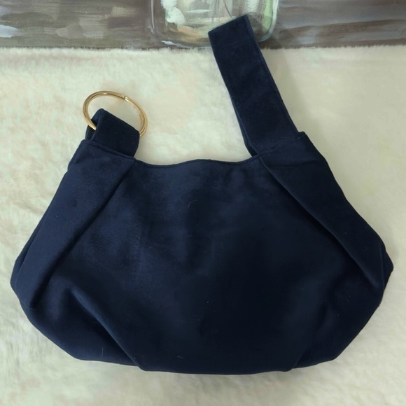 Women Clutch Velvet Top Handle Bag Wristlet Small Tote Purse - Picture 11 of 14